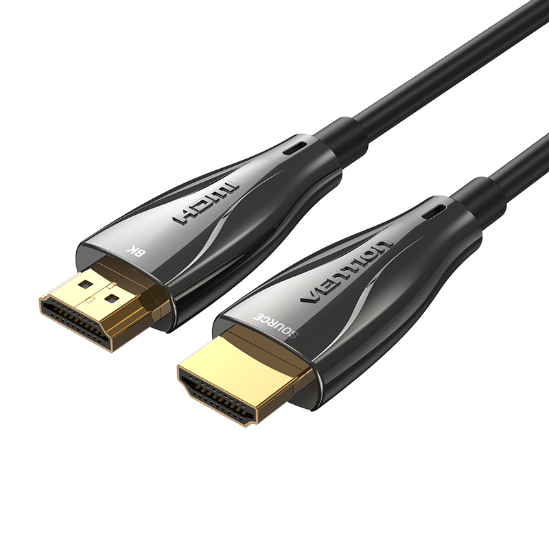 HDMI 2.1/apa -> HDMI 2.1/apa, fekete, optikai (AOC), 8K@60Hz, 30m, 8K HDMI kábel